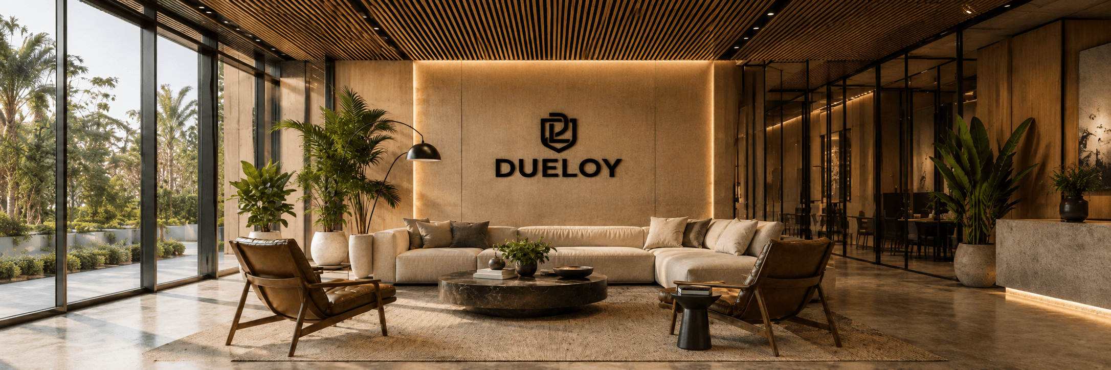 Commercial leather wall and furniture installation